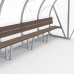 Banc de touche couvert 12 places Banc de touche couvert 12 places pour aménagements sportifs extérieurs