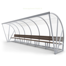 Banc de touche couvert 12 Places