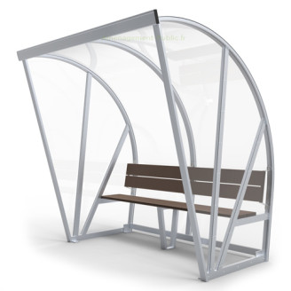 Banc de touche couvert 4 places Banc de touche couvert 4 places pour aménagements sportifs extérieurs