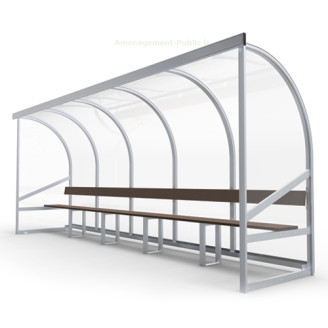 Banc de touche monobloc 10 places Banc de touche 10 places pour aménagement des stades