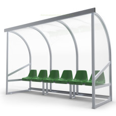 Abri de touche à sièges baquet 6 Places Abri de touche à sièges baquet 6 Places