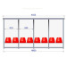 Abri de touche à sièges baquet 8 places Abri de touche monobloc 8 sièges baquet