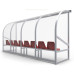 Abri de touche à sièges baquet 8 places Abri de touche monobloc 8 sièges baquet