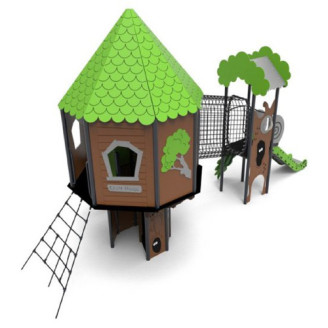 Structure multi-activités pour aires de jeux extérieur 
