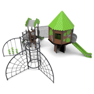 Structure multi-activités pour aires de jeux extérieur 