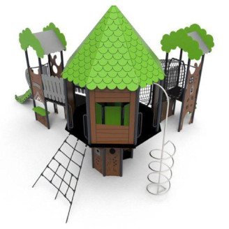 Structure multi-activités pour aires de jeux extérieur 