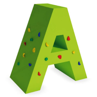 Lettre alphabet à escalader pour aire de jeux