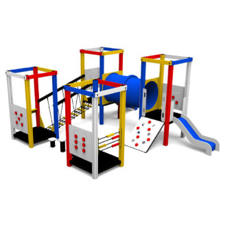 Structure pour aire de jeux 4 tours Ludicolors