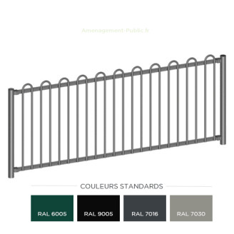 Clôture d’aire de jeux en épingle