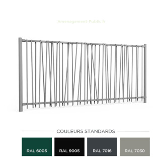 Clôture barreaudée type bambou pour aire de jeux Clôture à barreaux pour aire de jeux