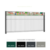 Grille de clôture en treillis soudé – Frise ludique