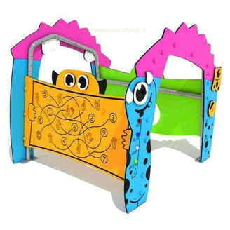Jeu d’éveil pour aires de jeux inclusives sur le thème des monstres