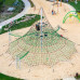 Pyramide en filet de corde de 9 m pour aires de jeux