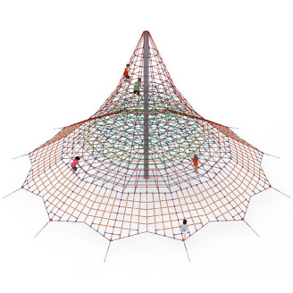 Pyramide en filet de corde de 9 m pour aires de jeux