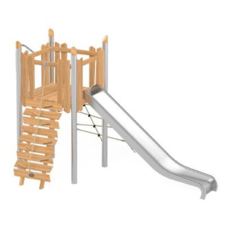 Structure pour aires de jeux extérieurs en bois de robinier