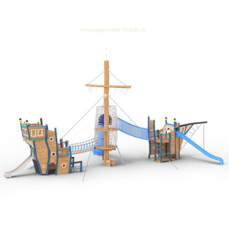 Caraque des corsaires pour aménagements ludiques en bois de robinier