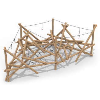 Structure de jeux extérieurs en bois de robinier