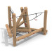 Structure pour aires de jeux extérieures en bois de robinier