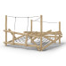 Structure pour aires de jeux extérieurs en bois de robinier