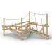 Structure pour aires de jeux extérieurs en bois de robinier