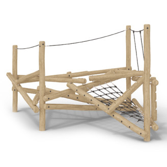 Structure pour aires de jeux extérieurs en bois de robinier