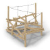 Structure pour aires de jeux extérieurs en bois de robinier