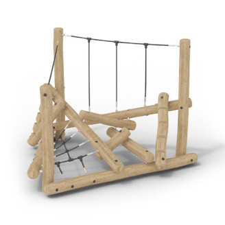 Structure pour aires de jeux extérieurs en bois de robinier