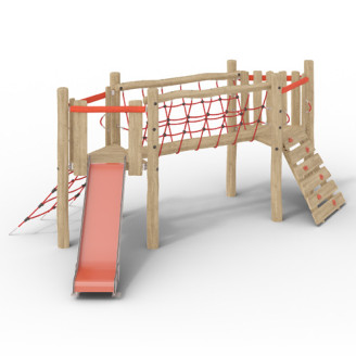 Structure de jeux extérieurs en bois de robinier