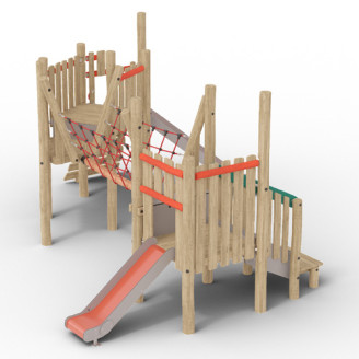 Structure de jeux extérieurs en bois de robinier
