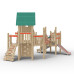 Structure pour aires de jeux extérieurs en bois de robinier