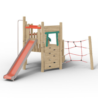Structure de jeux extérieurs en bois de robinier