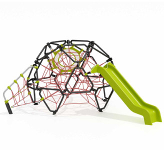 Structure de jeu multi-activité en cordage pour aire de jeux