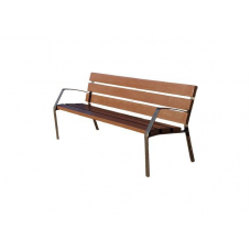 Banc en plastique recyclé avec accoudoirs Banc en plastique recyclé avec accoudoirs