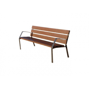 Banc en plastique recyclé avec accoudoirs Banc en plastique recyclé avec accoudoirs