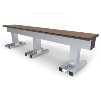 Banc de touche extérieur 4 places Banc de touche 4 places pour aménagements sportifs extérieurs