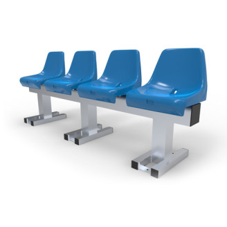 Banc de touche avec 4 sièges pour installations sportives