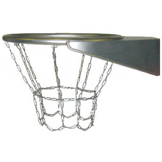 Panier de basket inox avec chaine anti-vadalisme