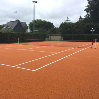 Terrain de tennis en dalles de revêtement polypropylène