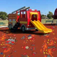 Gazon à thème Pompiers