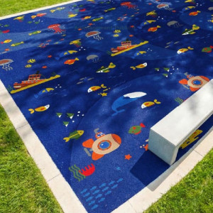 La création de gazon synthétique à thème sur mesure