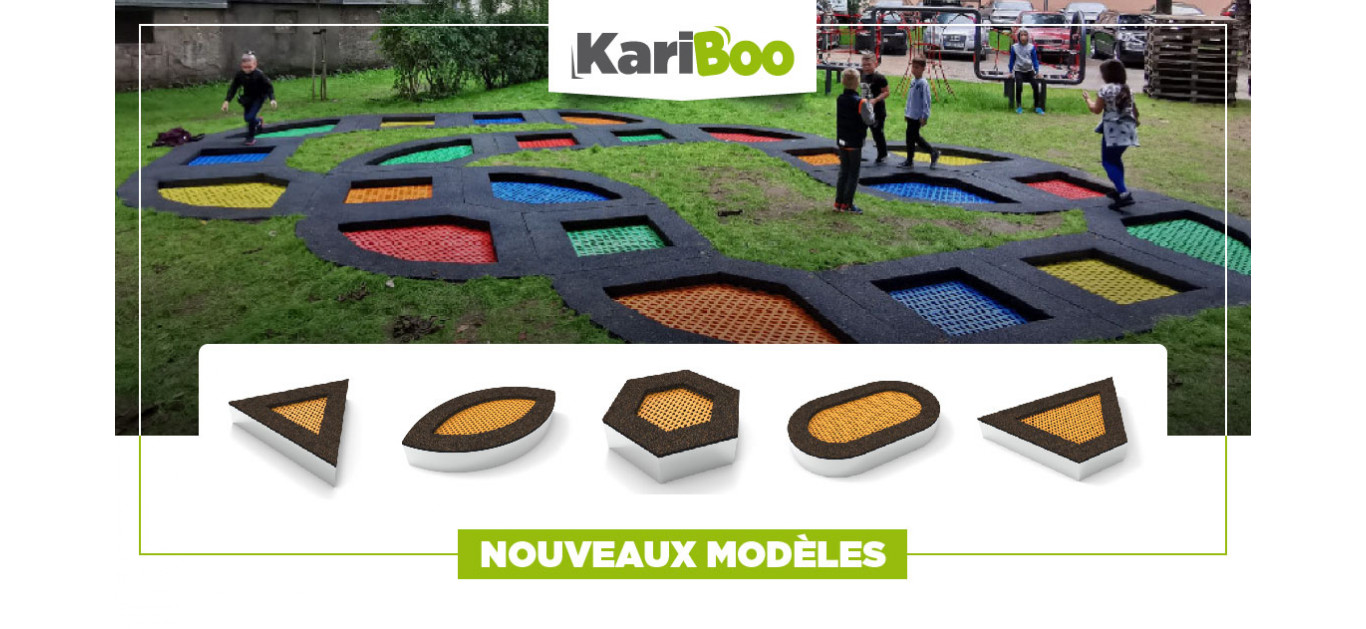 Nouveaux trampolines Kariboo pour les aires de jeux