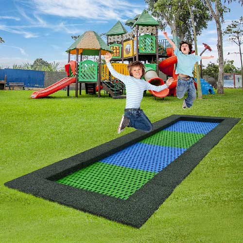 Trampoline extérieur pour aires de jeux - Kariboo Rectangle