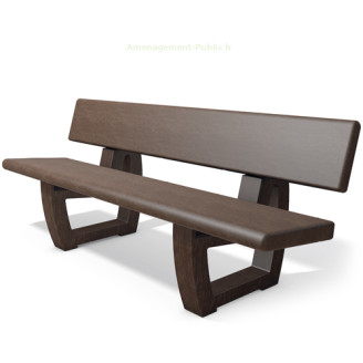 Banc en plastique recyclé pour aménagement public