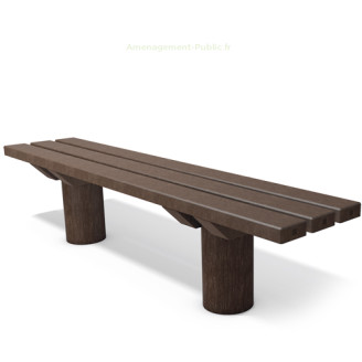 Banc extérieur en plastique recyclé pour aménagement public