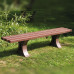 Banc extérieur Tiveden en plastique recyclé Banc extérieur en plastique recyclé pour aménagement public