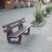Banc public en plastique recyclé pour exterieur