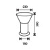 Borne lumineuse à LED pour éclairage extérieur