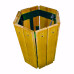 Corbeille hexagonale en bois pour aménagements extérieurs