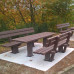 Table d'extérieur Oulanka en plastique recyclé Table en plastique recyclé pour aménagement public