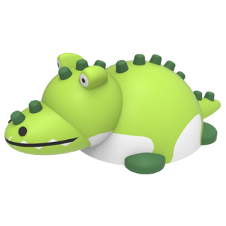 Module 3D Crocodile en caoutchouc EPDM pour aire de jeux